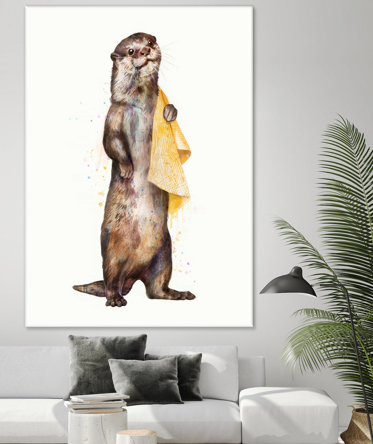 Otter by Laura Graves on GIANT ART - yellow digital painting