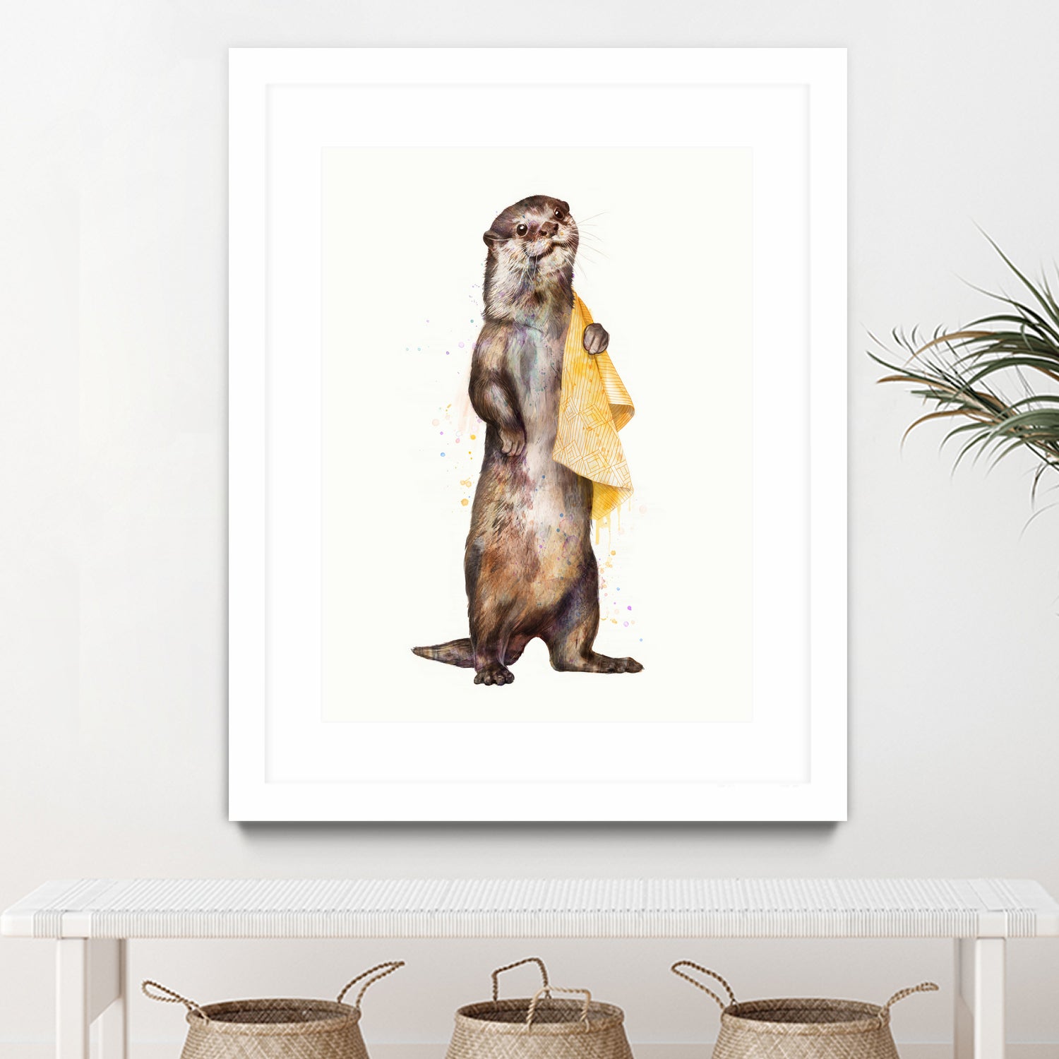 Otter by Laura Graves on GIANT ART - yellow digital painting