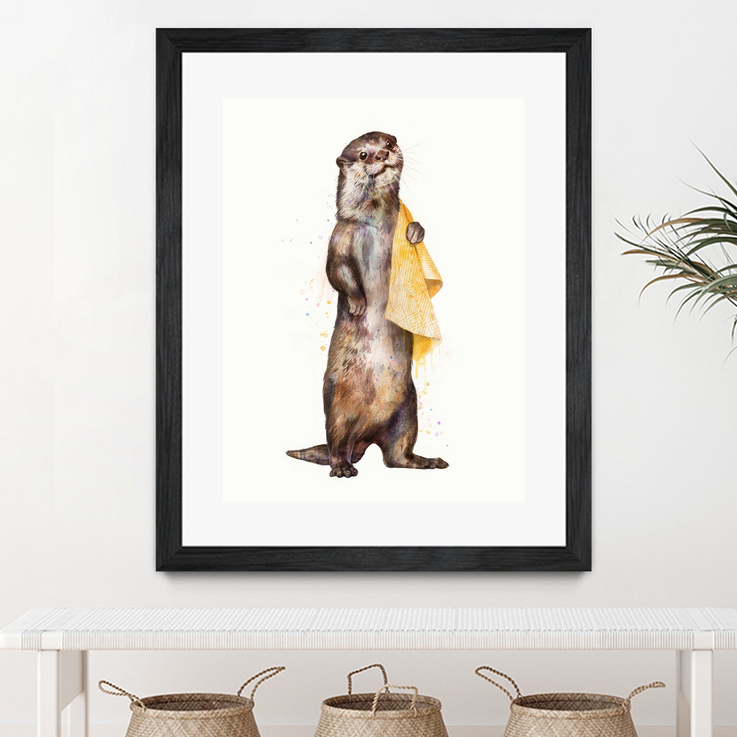 Otter by Laura Graves on GIANT ART - yellow digital painting