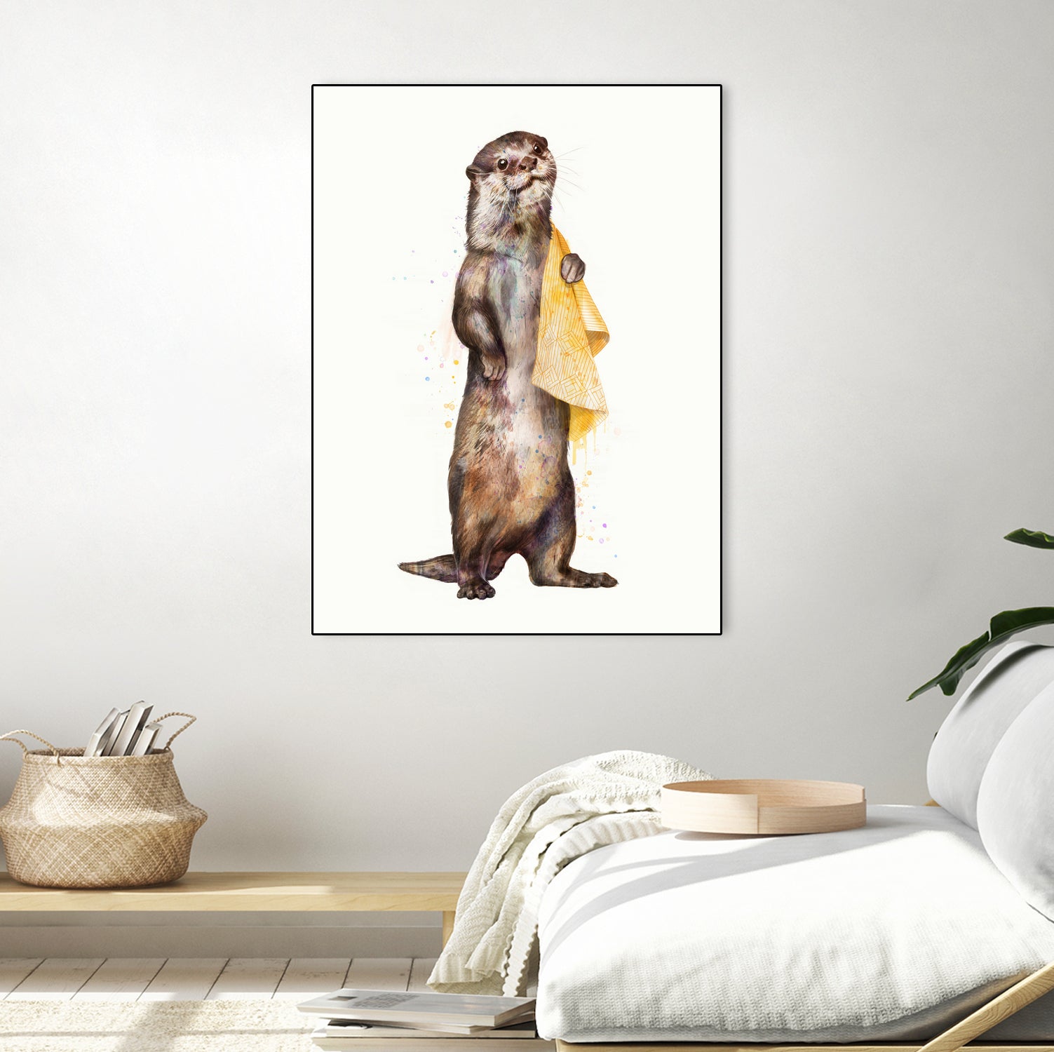 Otter by Laura Graves on GIANT ART - yellow digital painting