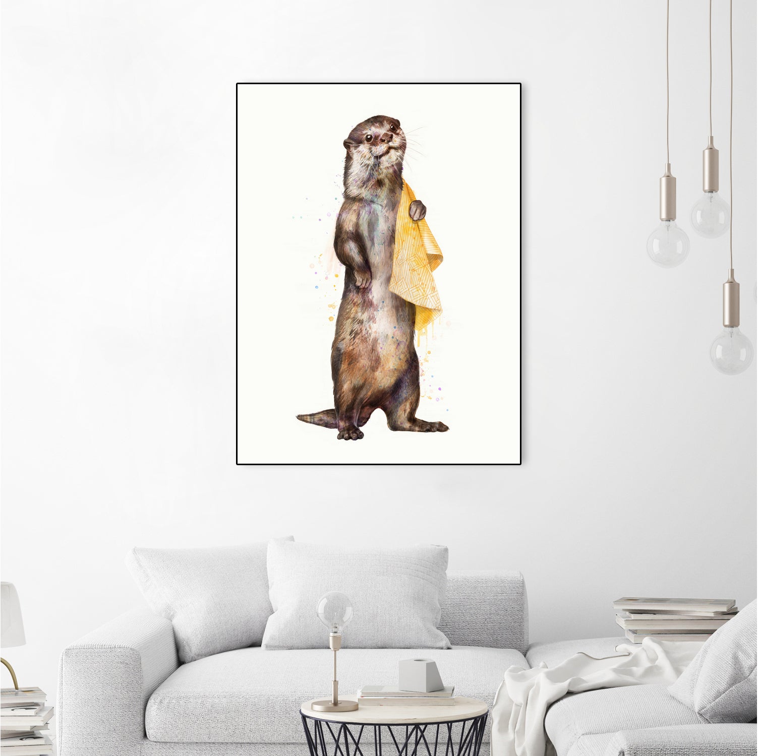 Otter by Laura Graves on GIANT ART - yellow digital painting