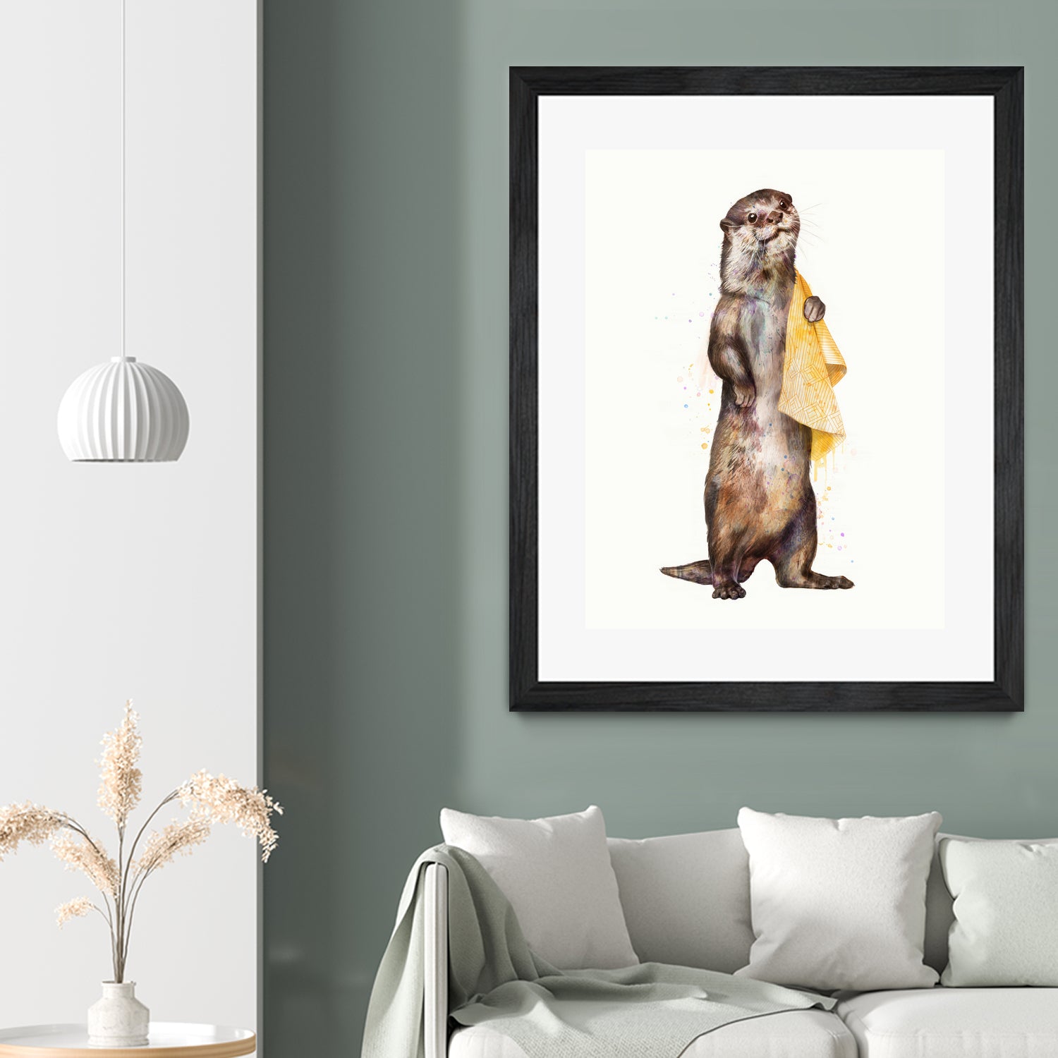 Otter by Laura Graves on GIANT ART - yellow digital painting