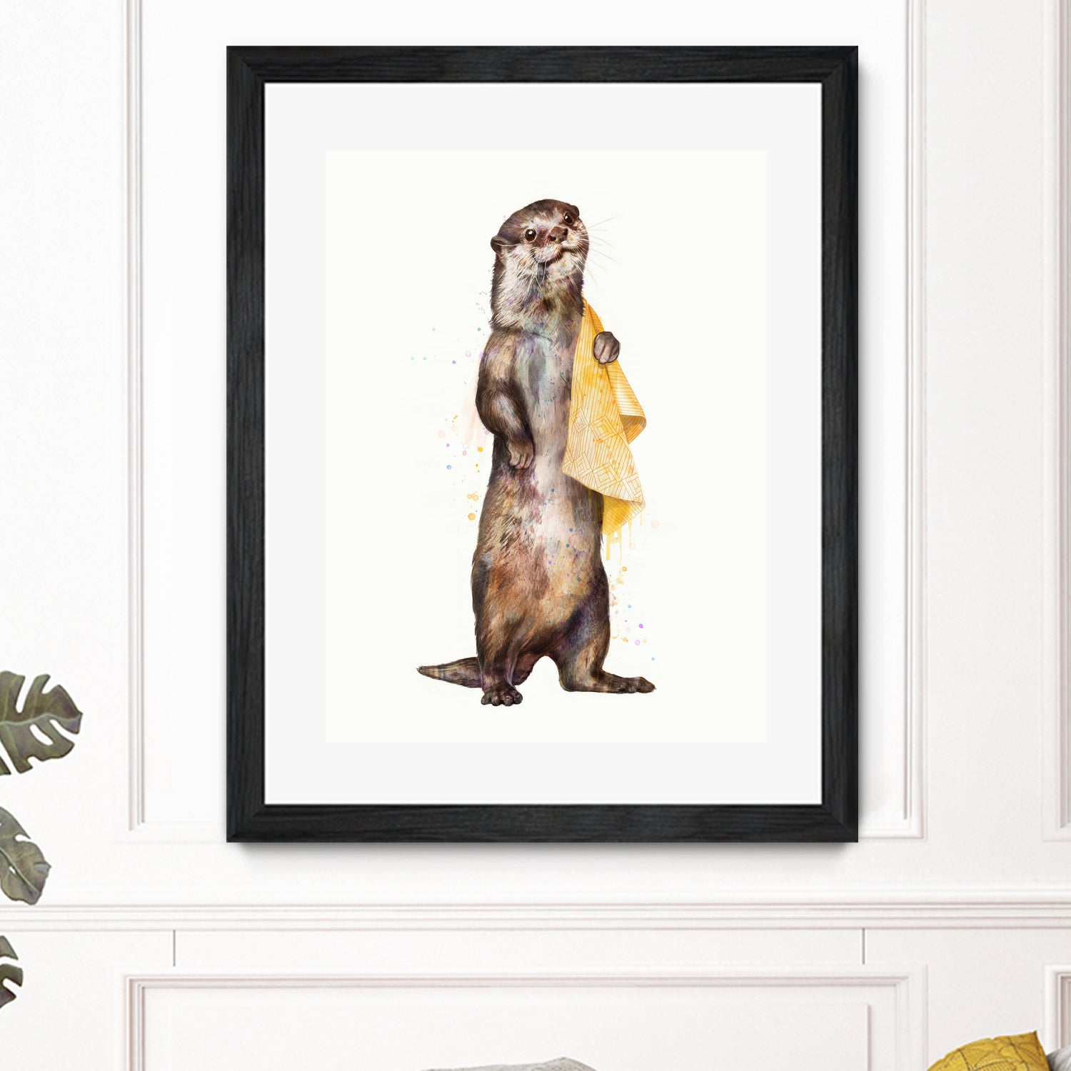 Otter by Laura Graves on GIANT ART - yellow digital painting