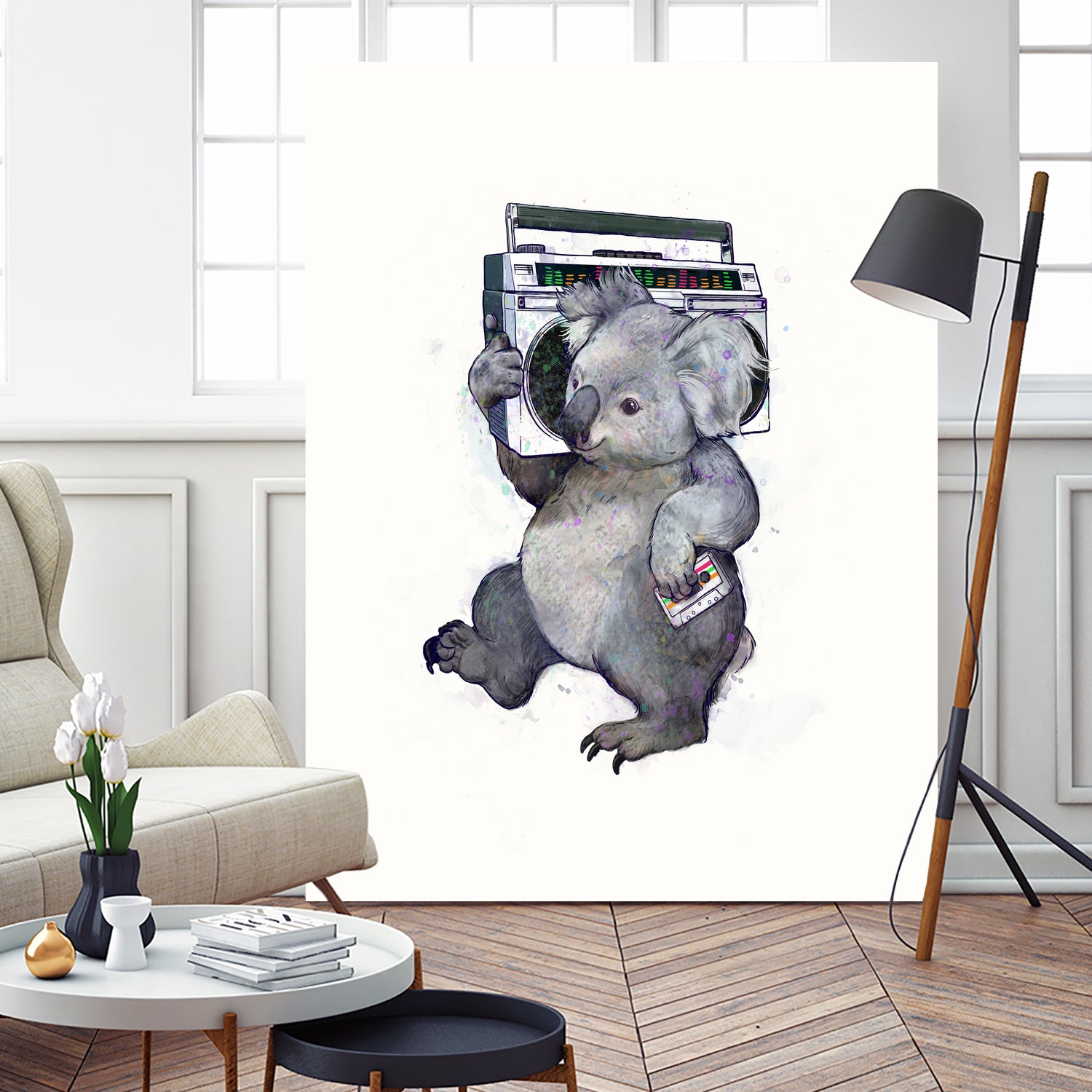 Koala by Laura Graves on GIANT ART - gray digital painting