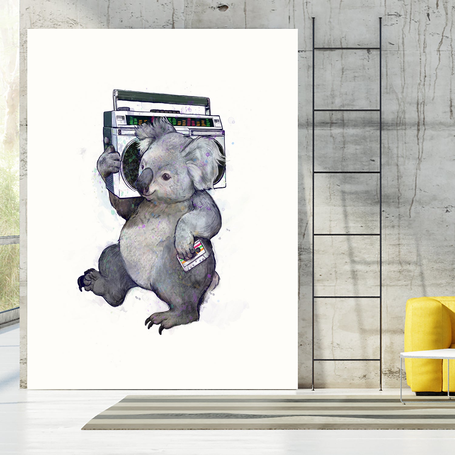 Koala by Laura Graves on GIANT ART - gray digital painting