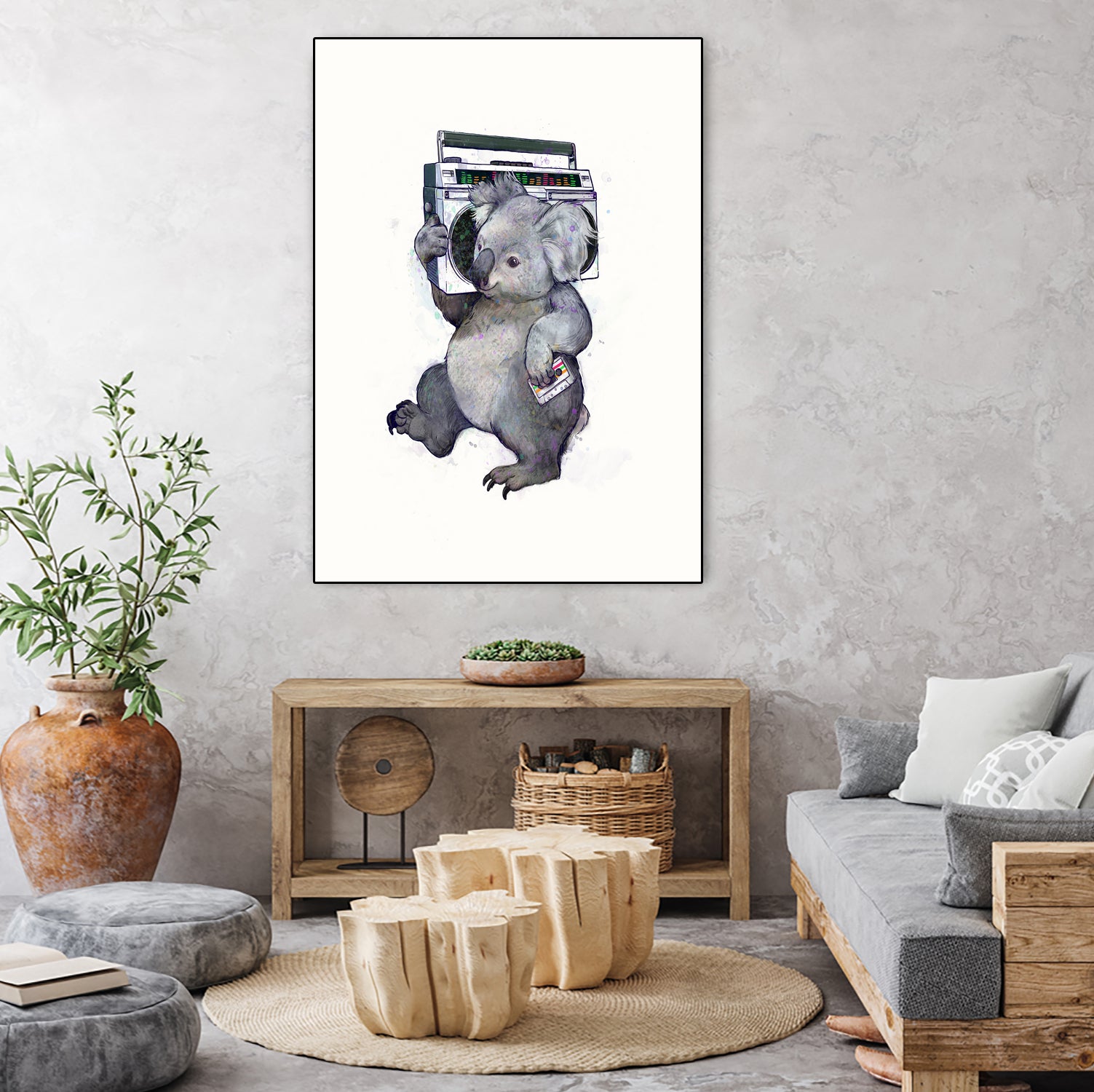 Koala by Laura Graves on GIANT ART - gray digital painting