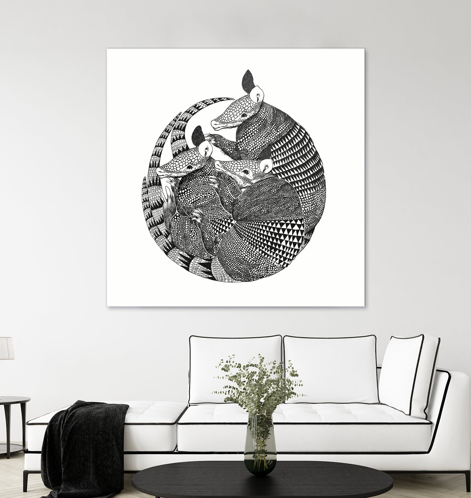 Armadillos by Laura Graves on GIANT ART - black digital painting