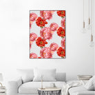 Vintage Floral by laura redburn on GIANT ART - red mixed media