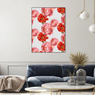 Vintage Floral by laura redburn on GIANT ART - red mixed media