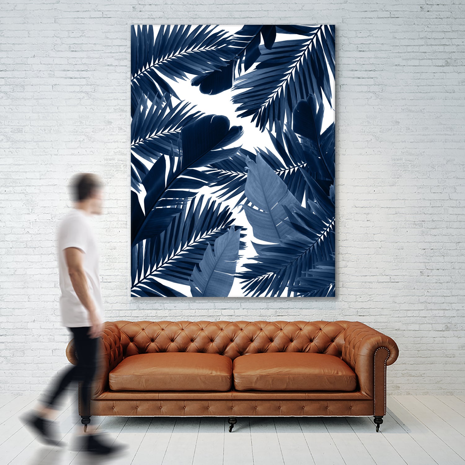 Jungle Leaves Finesse #3 #tropical #decor #art by Anita & Bella Jantz on GIANT ART - blue photo illustration