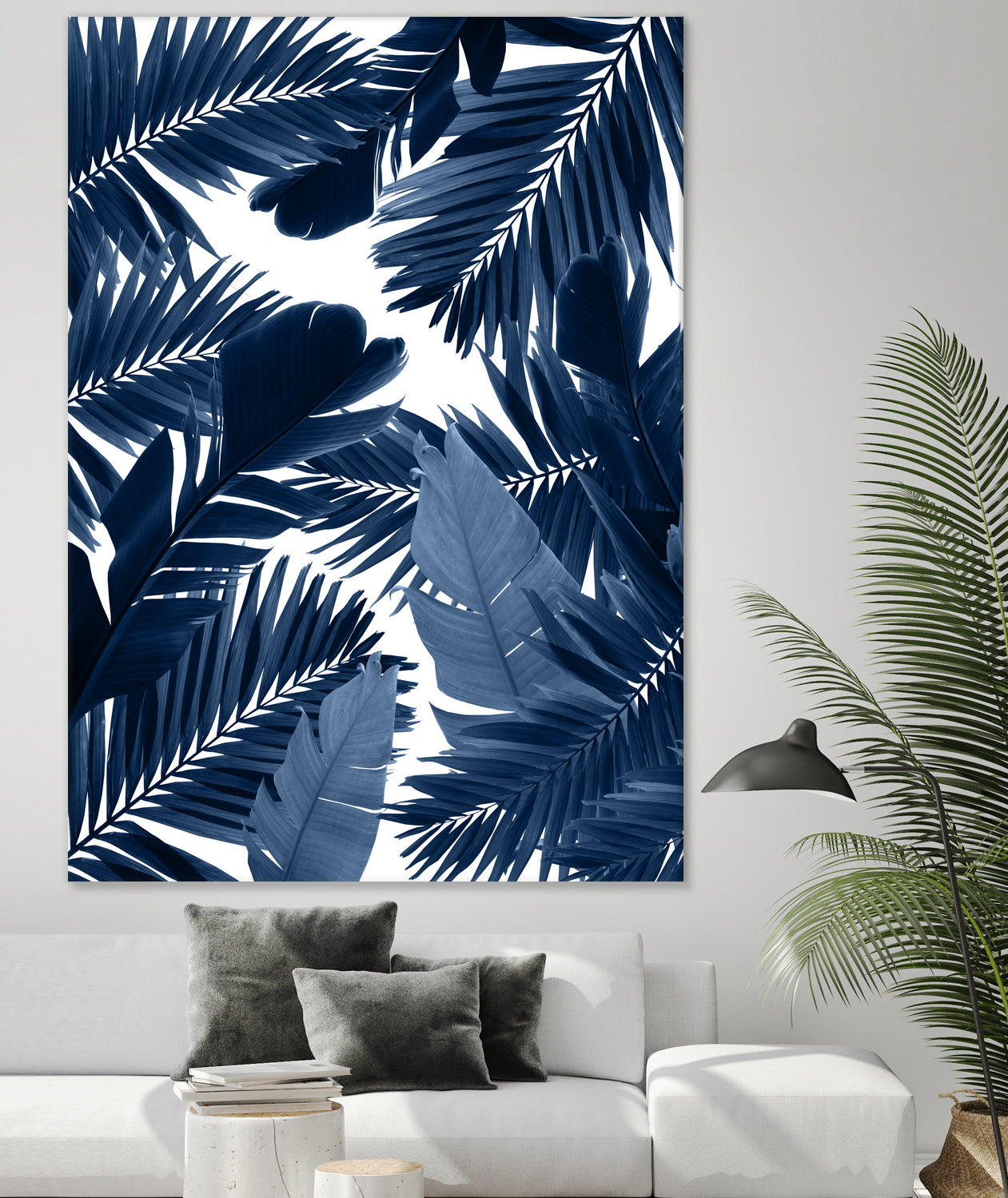 Jungle Leaves Finesse #3 #tropical #decor #art by Anita & Bella Jantz on GIANT ART - blue photo illustration