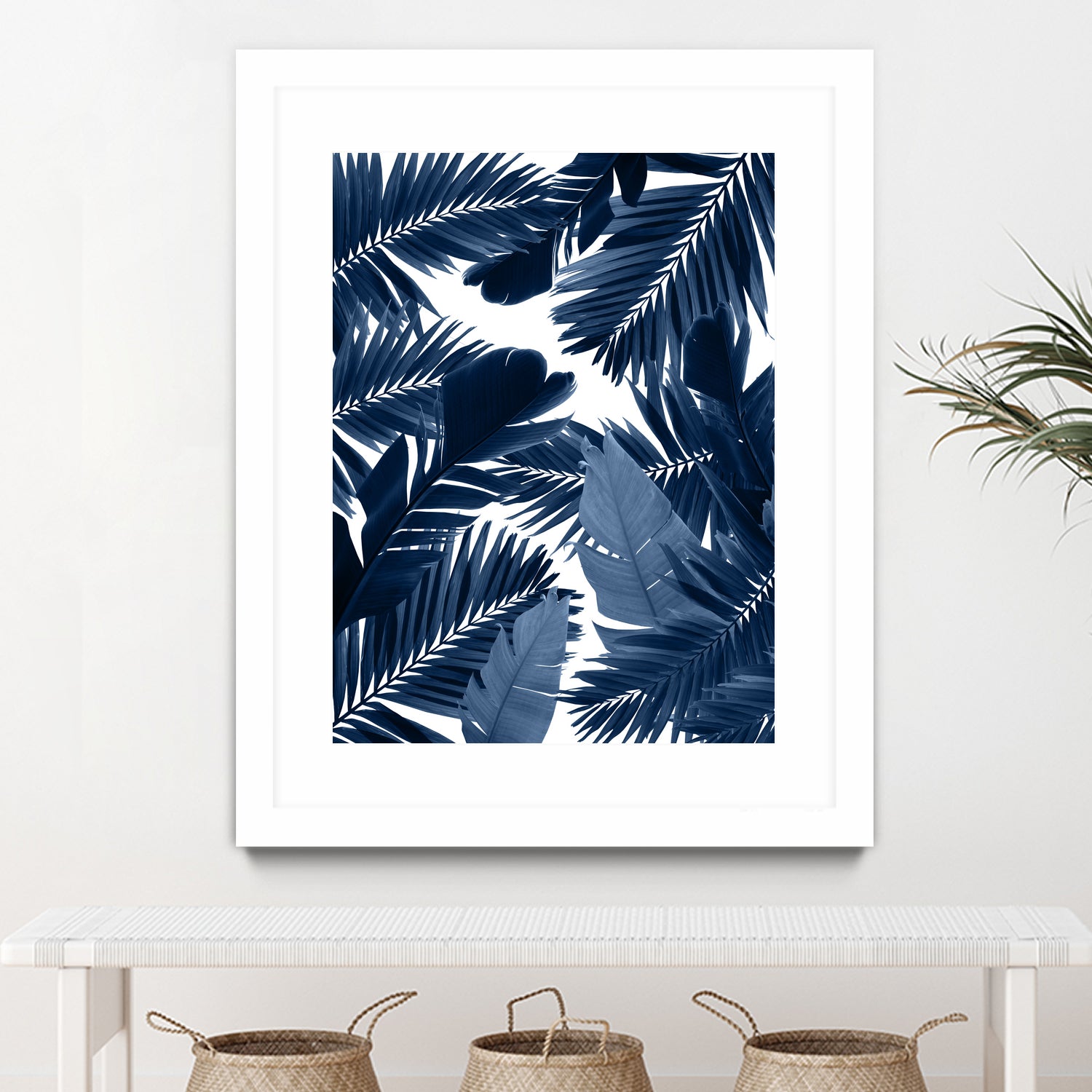 Jungle Leaves Finesse #3 #tropical #decor #art by Anita & Bella Jantz on GIANT ART - blue photo illustration