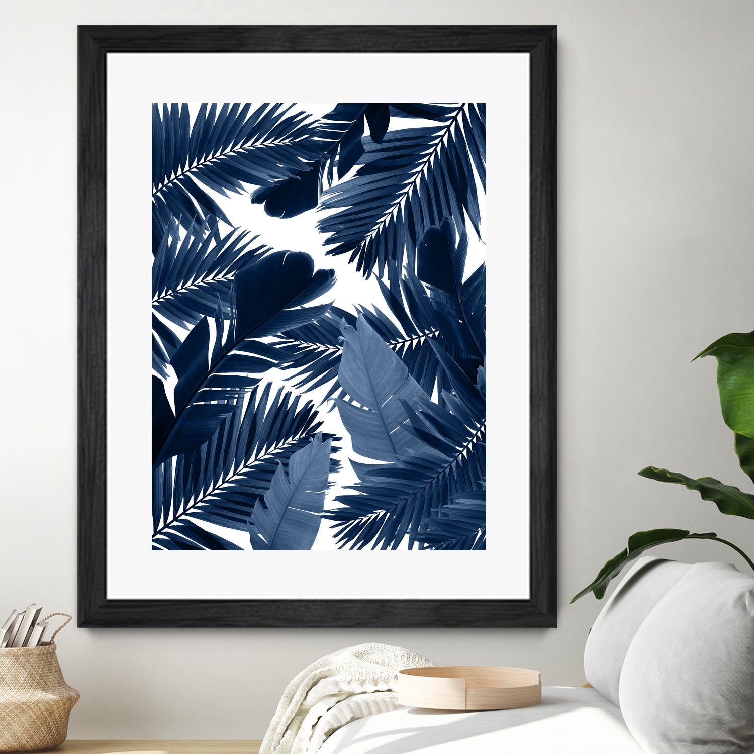 Jungle Leaves Finesse #3 #tropical #decor #art by Anita & Bella Jantz on GIANT ART - blue photo illustration