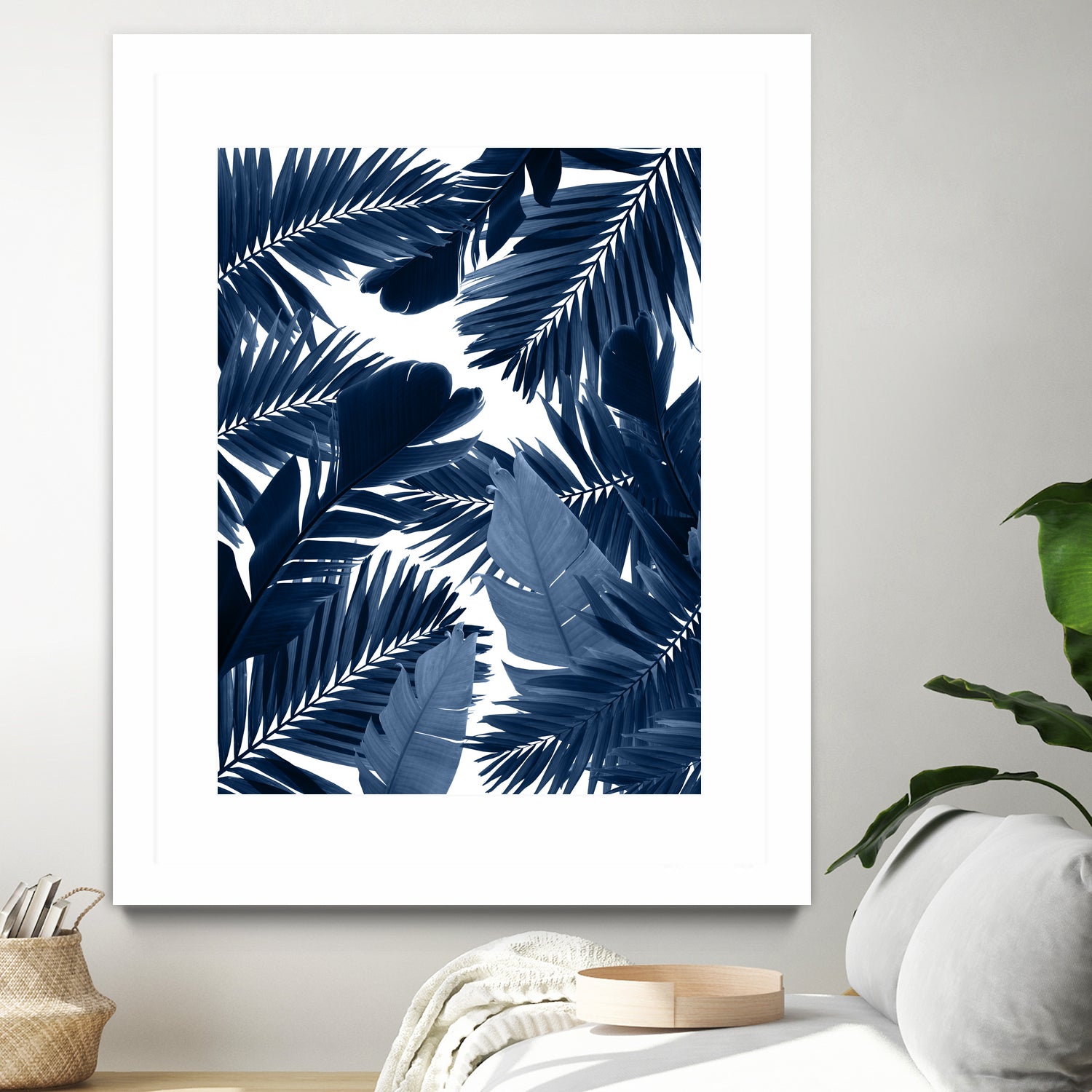 Jungle Leaves Finesse #3 #tropical #decor #art by Anita & Bella Jantz on GIANT ART - blue photo illustration