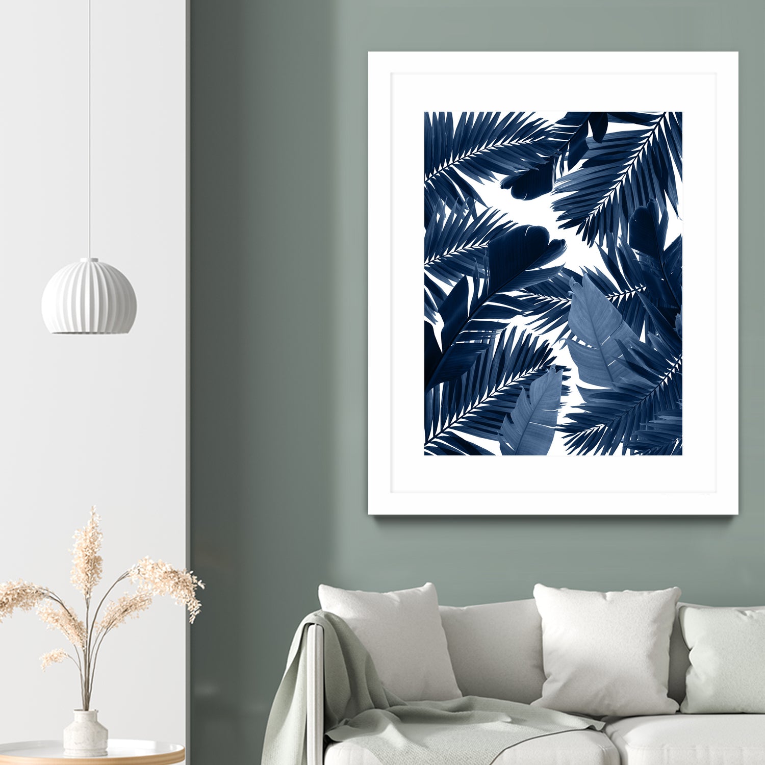 Jungle Leaves Finesse #3 #tropical #decor #art by Anita & Bella Jantz on GIANT ART - blue photo illustration