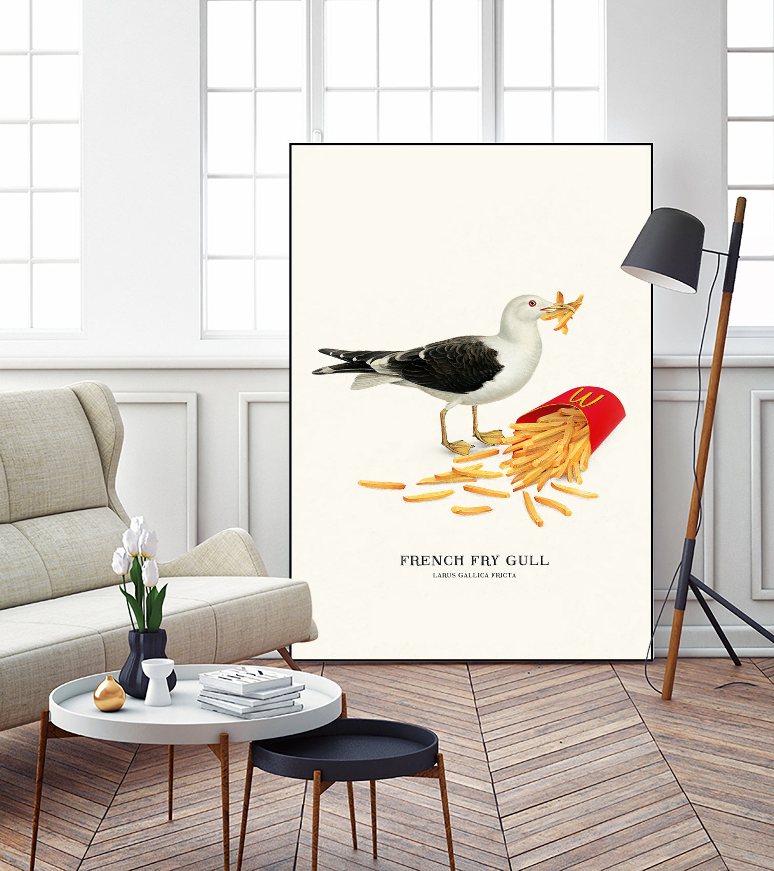 French Fry Gull by Jonas Loose on GIANT ART - yellow digital drawing