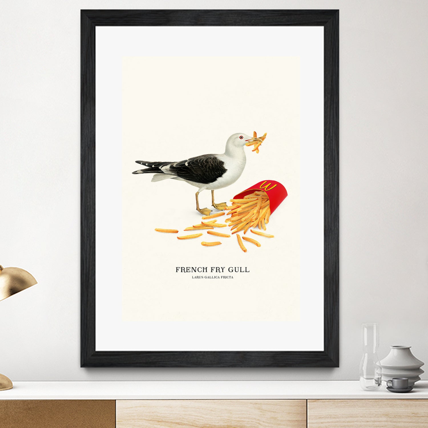 French Fry Gull by Jonas Loose on GIANT ART - yellow digital drawing