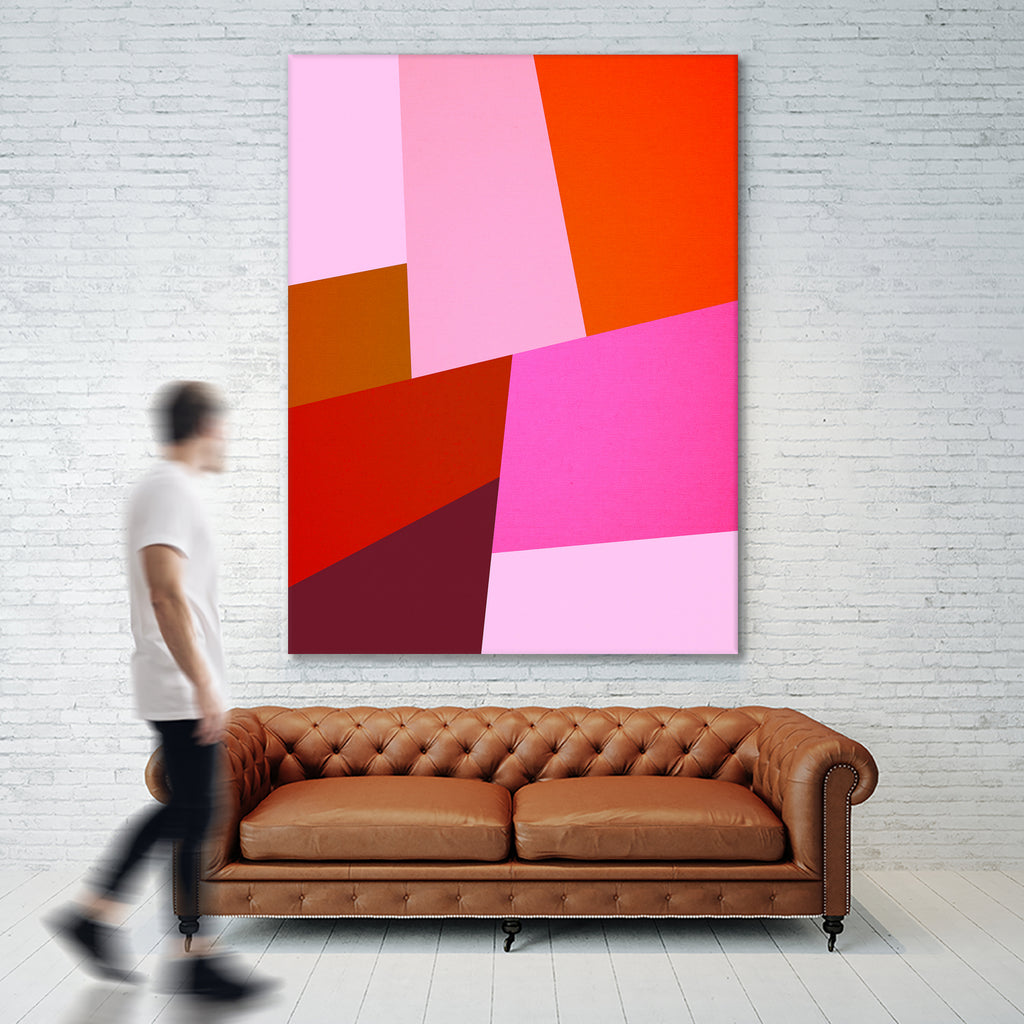 From Summer to Fall - Geometry Nº2 by Dominique Van Roey on GIANT ART - pink mixed media