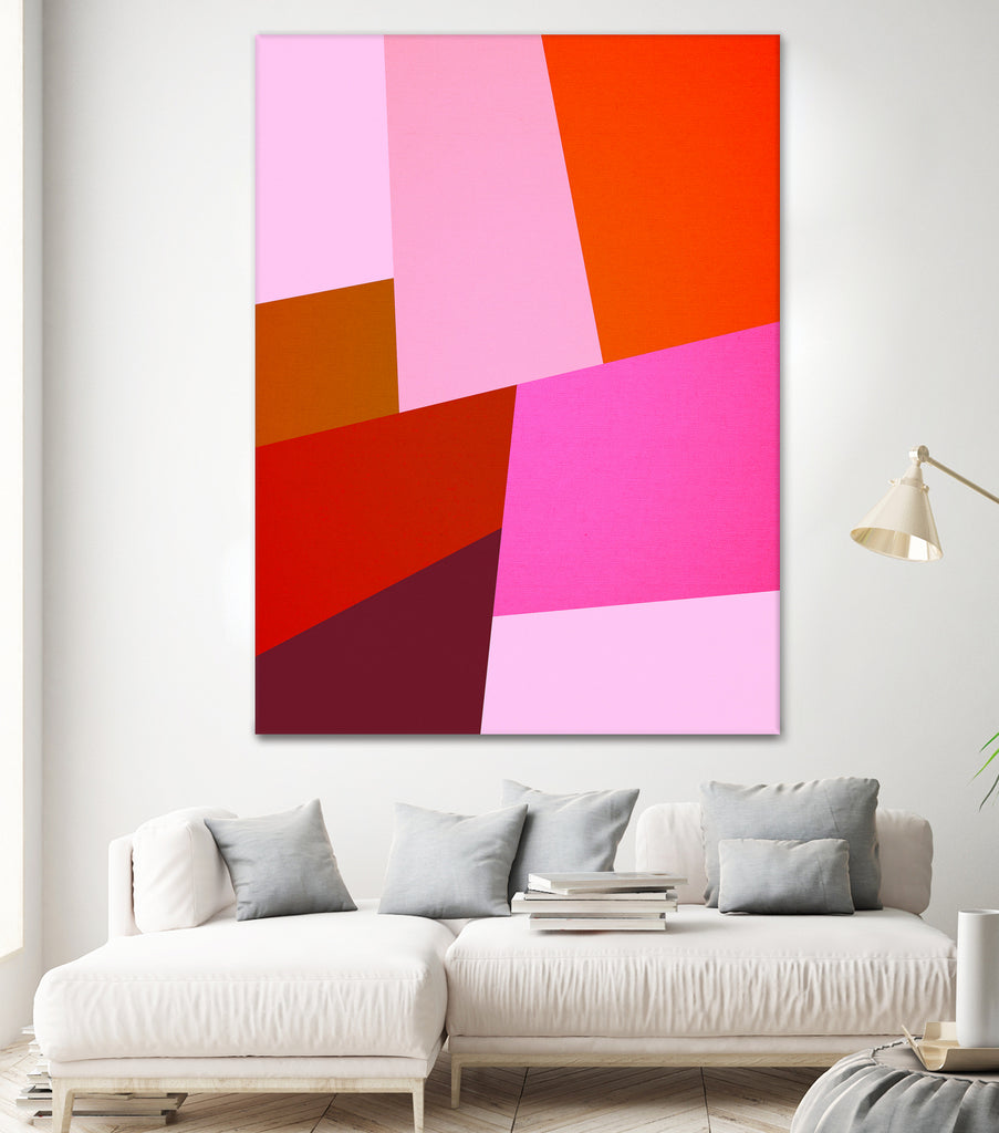 From Summer to Fall - Geometry Nº2 by Dominique Van Roey on GIANT ART - pink mixed media