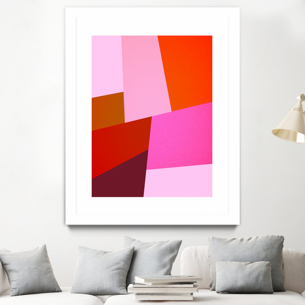 From Summer to Fall - Geometry Nº2 by Dominique Van Roey on GIANT ART - pink mixed media