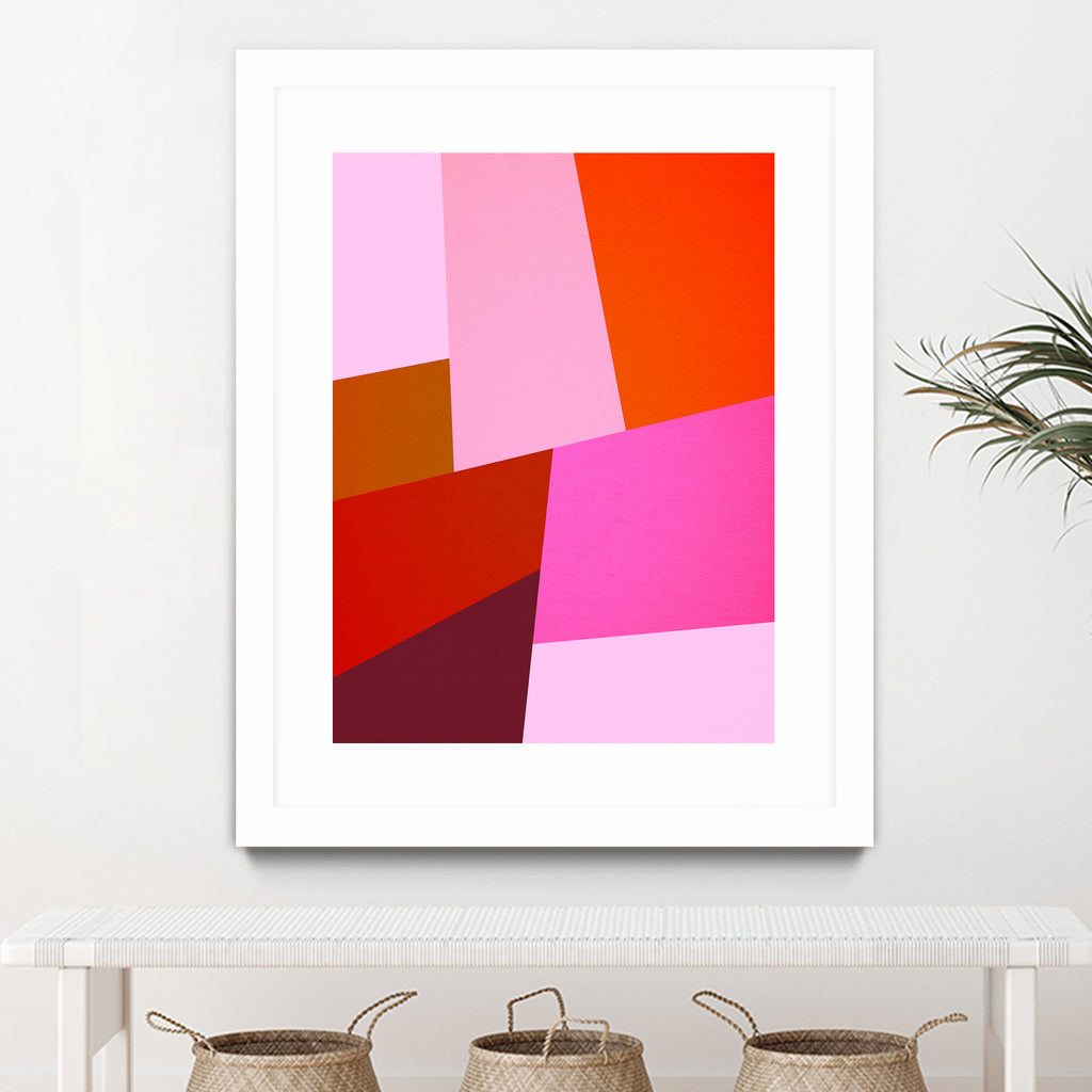 From Summer to Fall - Geometry Nº2 by Dominique Van Roey on GIANT ART - pink mixed media