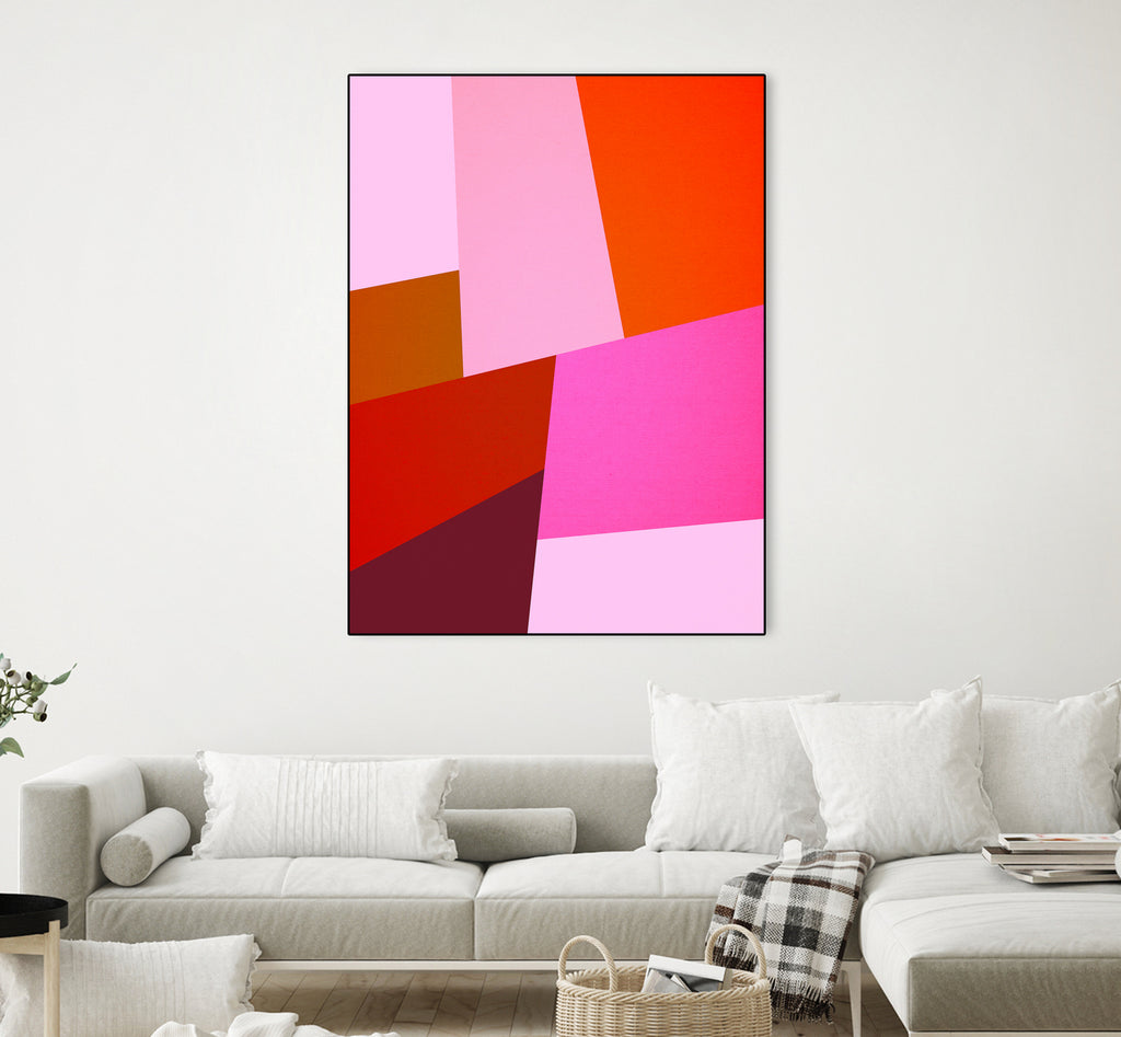 From Summer to Fall - Geometry Nº2 by Dominique Van Roey on GIANT ART - pink mixed media