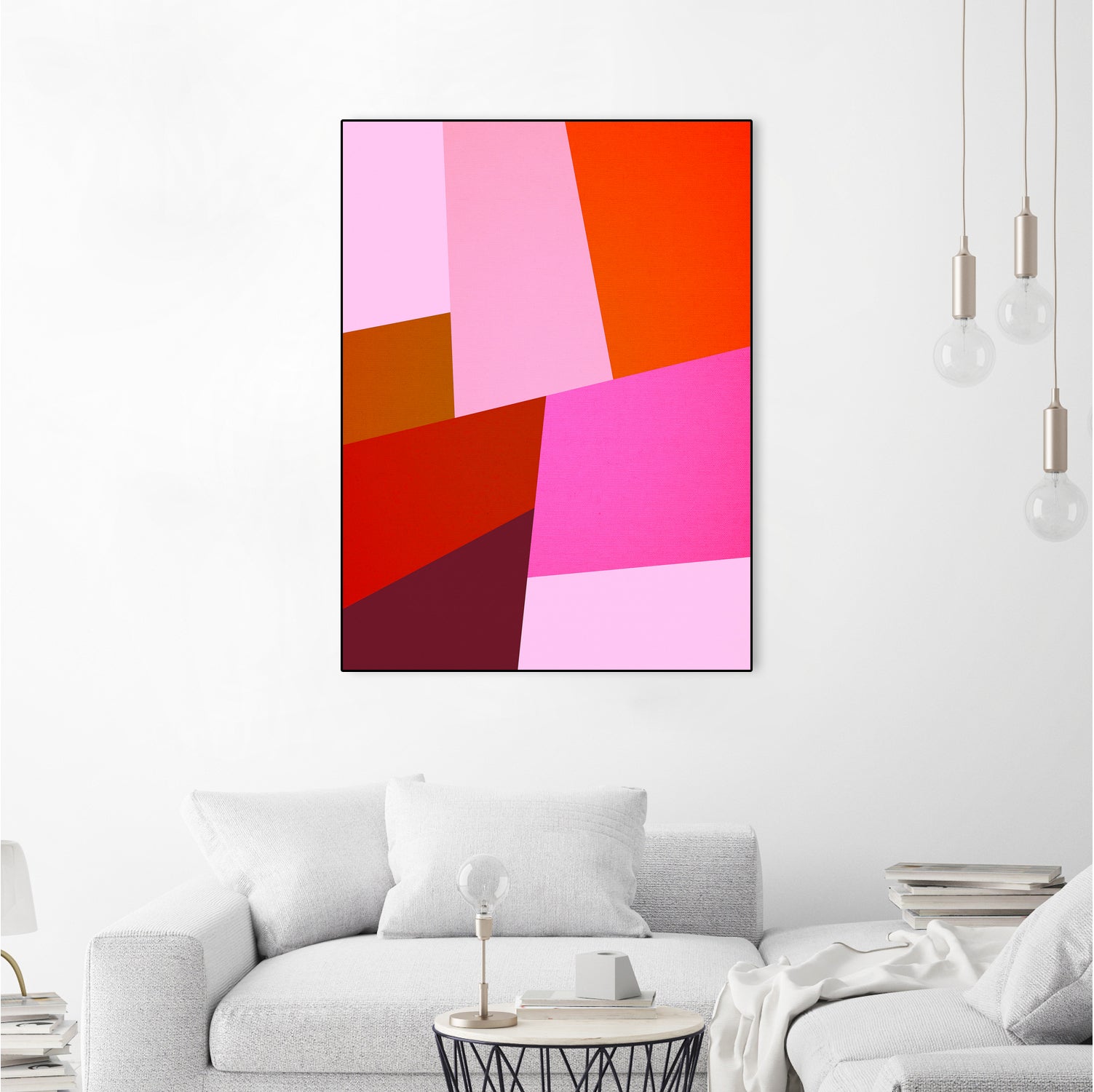 From Summer to Fall - Geometry Nº2 by Dominique Van Roey on GIANT ART - pink mixed media