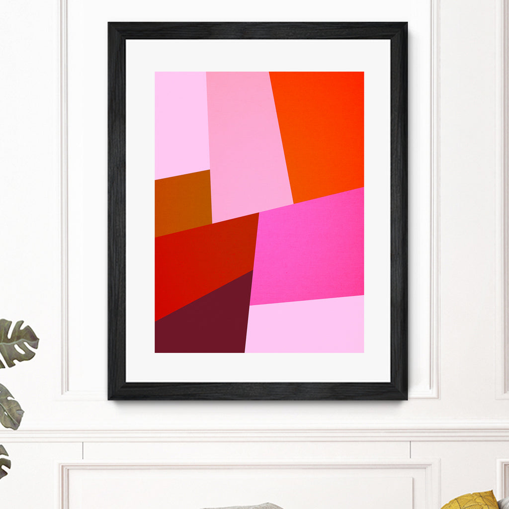 From Summer to Fall - Geometry Nº2 by Dominique Van Roey on GIANT ART - pink mixed media