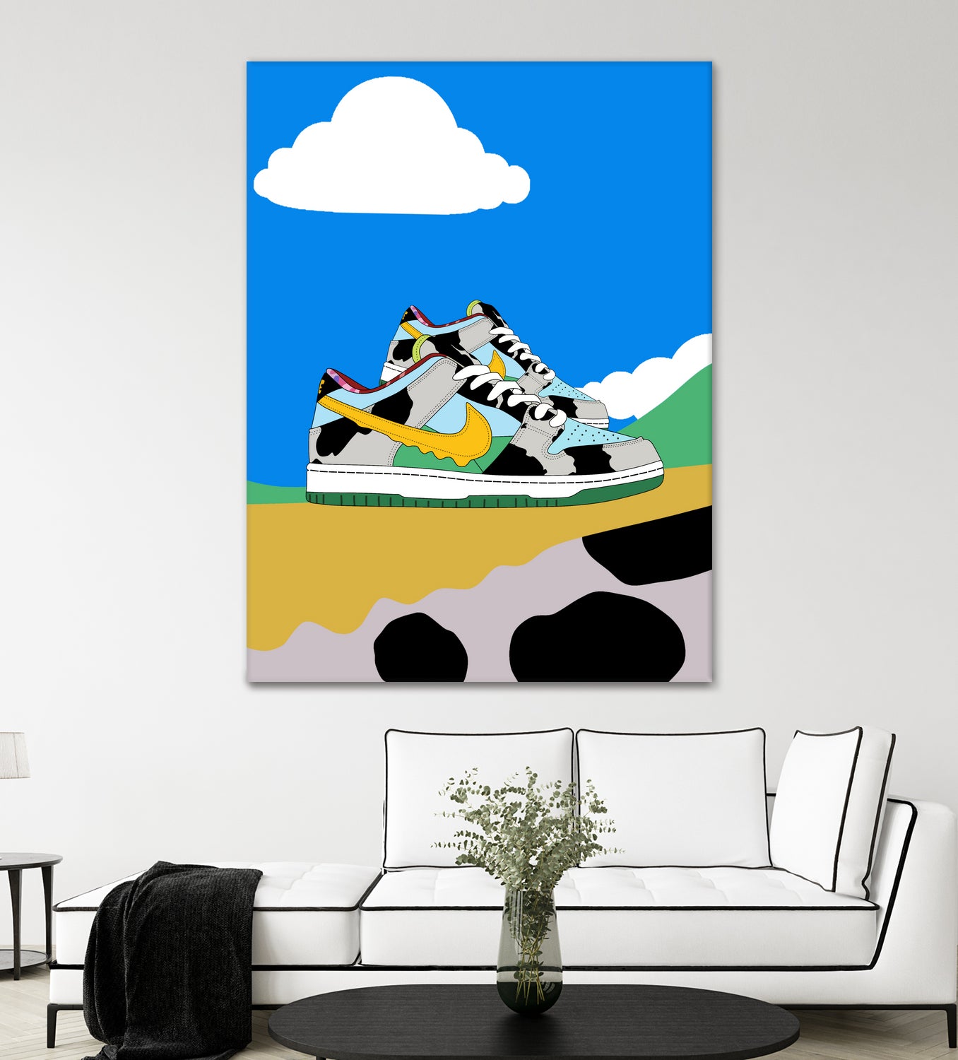 Cow sneakers by Yanuar Ahmat on GIANT ART - white digital drawing