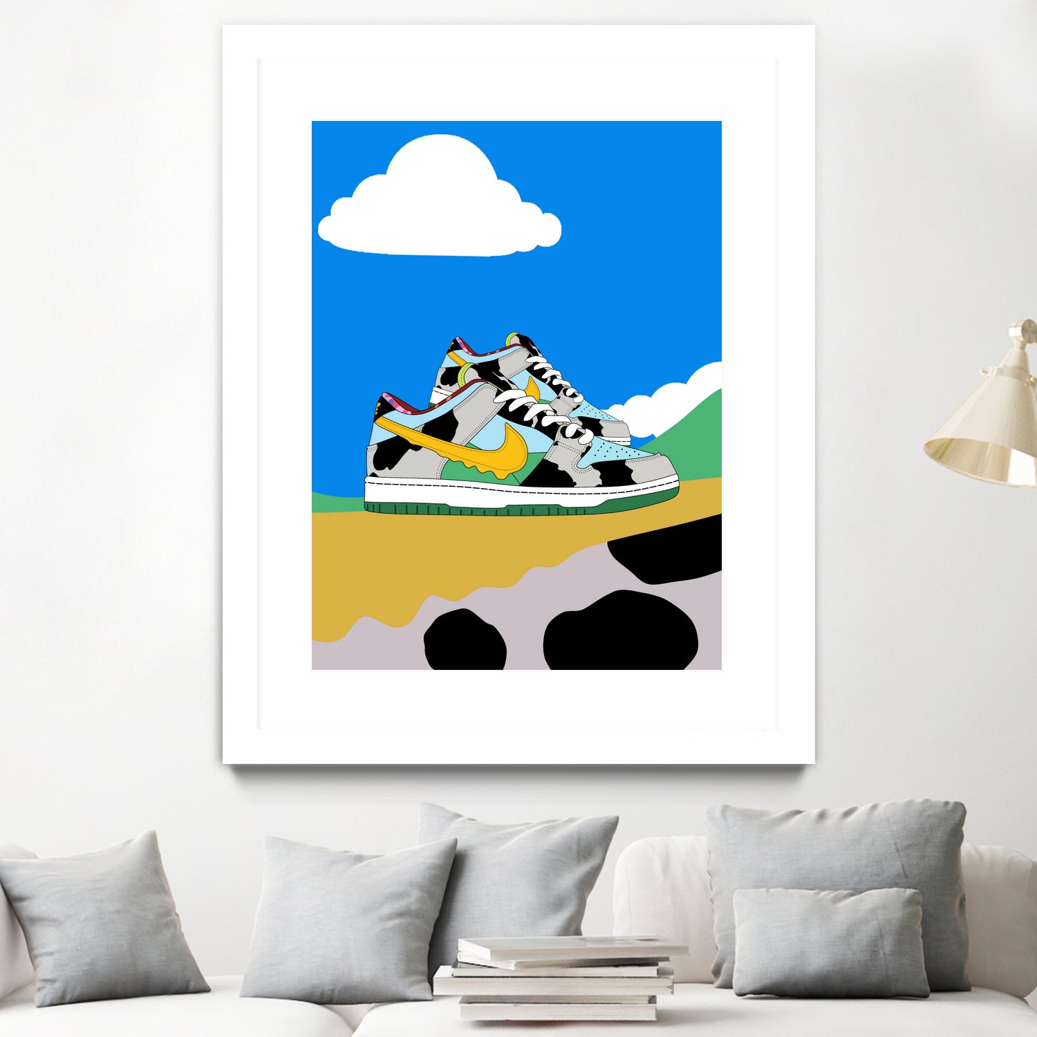 Cow sneakers by Yanuar Ahmat on GIANT ART - white digital drawing