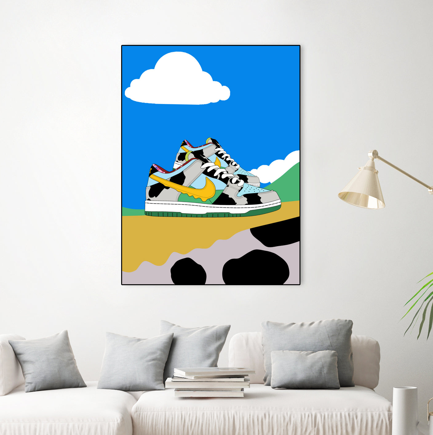 Cow sneakers by Yanuar Ahmat on GIANT ART - white digital drawing