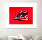 Nike Air jordan 1 by mfr work on GIANT ART - red vector illustration