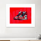 Nike Air jordan 1 by mfr work on GIANT ART - red vector illustration