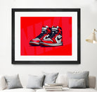 Nike Air jordan 1 by mfr work on GIANT ART - red vector illustration