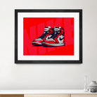 Nike Air jordan 1 by mfr work on GIANT ART - red vector illustration