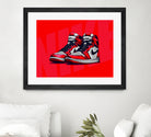 Nike Air jordan 1 by mfr work on GIANT ART - red vector illustration