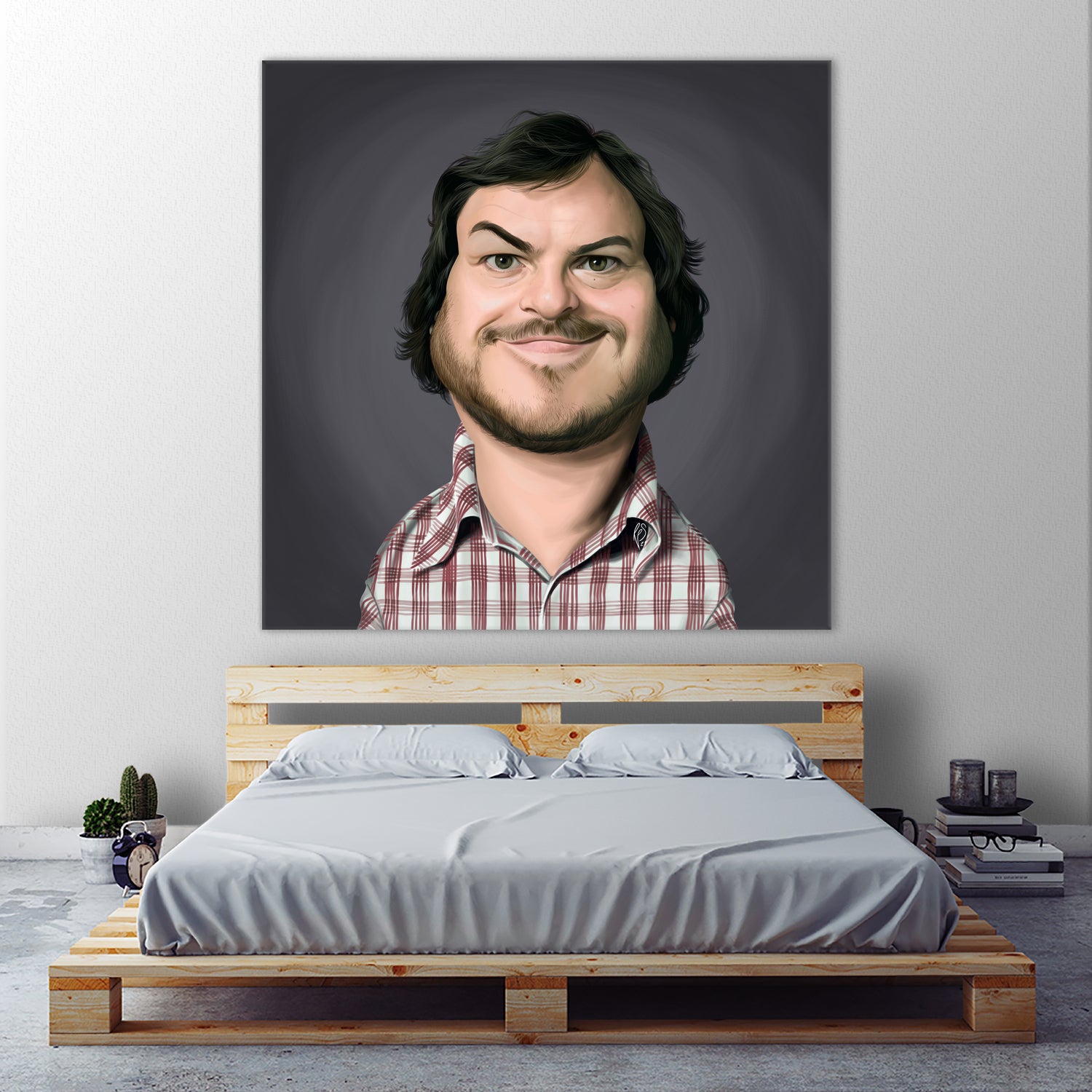 Jack Black by Rob Snow on GIANT ART - gray digital painting