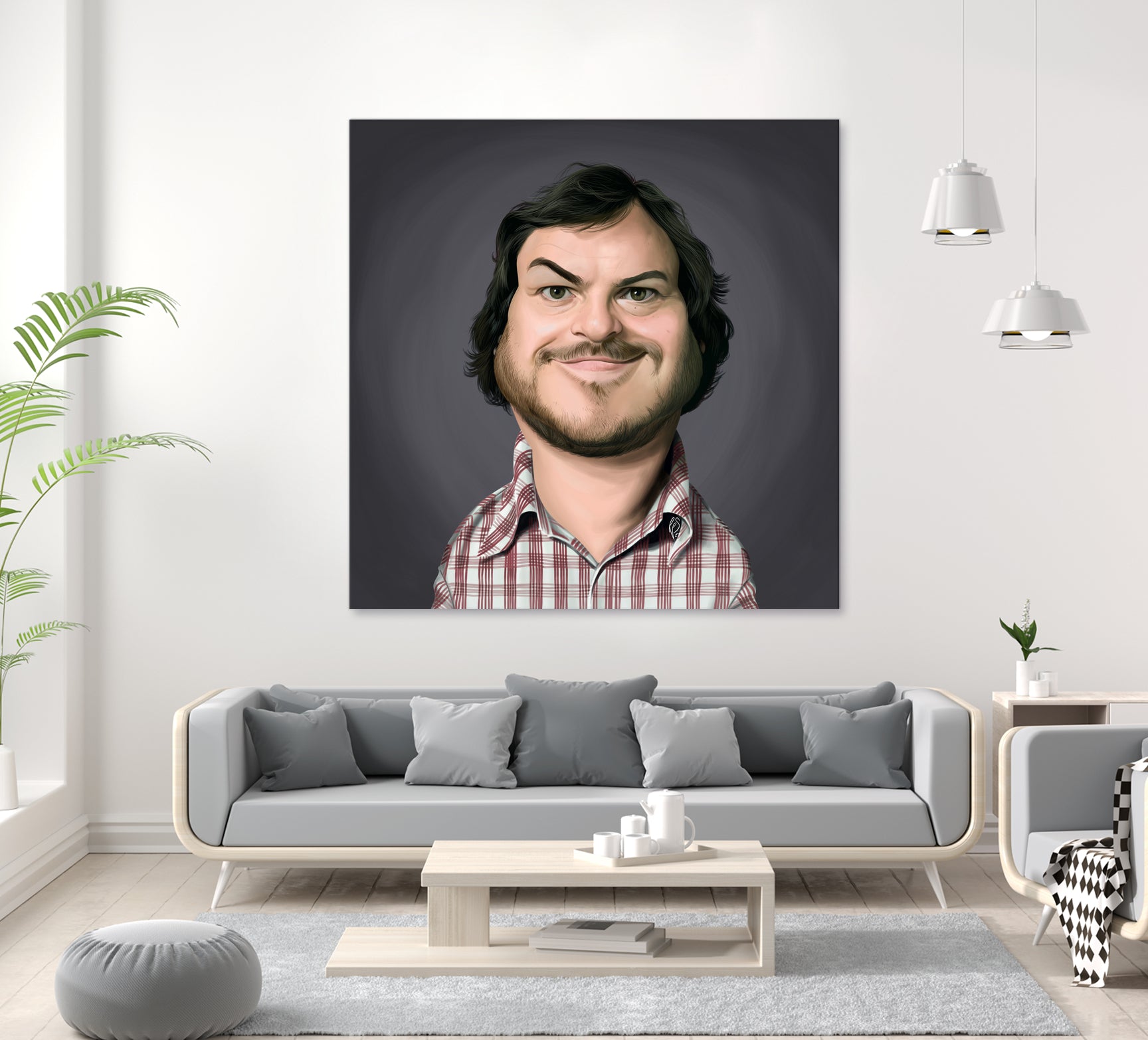 Jack Black by Rob Snow on GIANT ART - gray digital painting