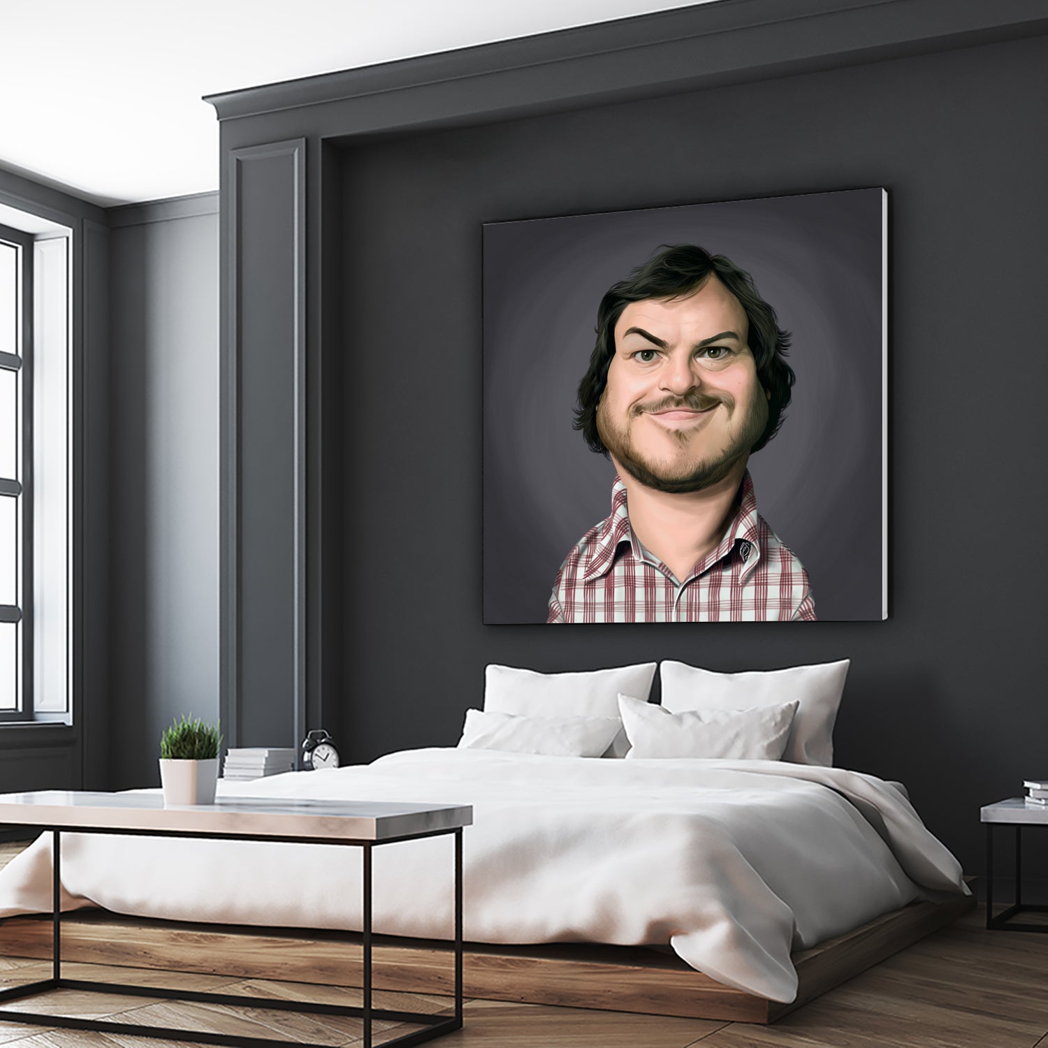 Jack Black by Rob Snow on GIANT ART - gray digital painting