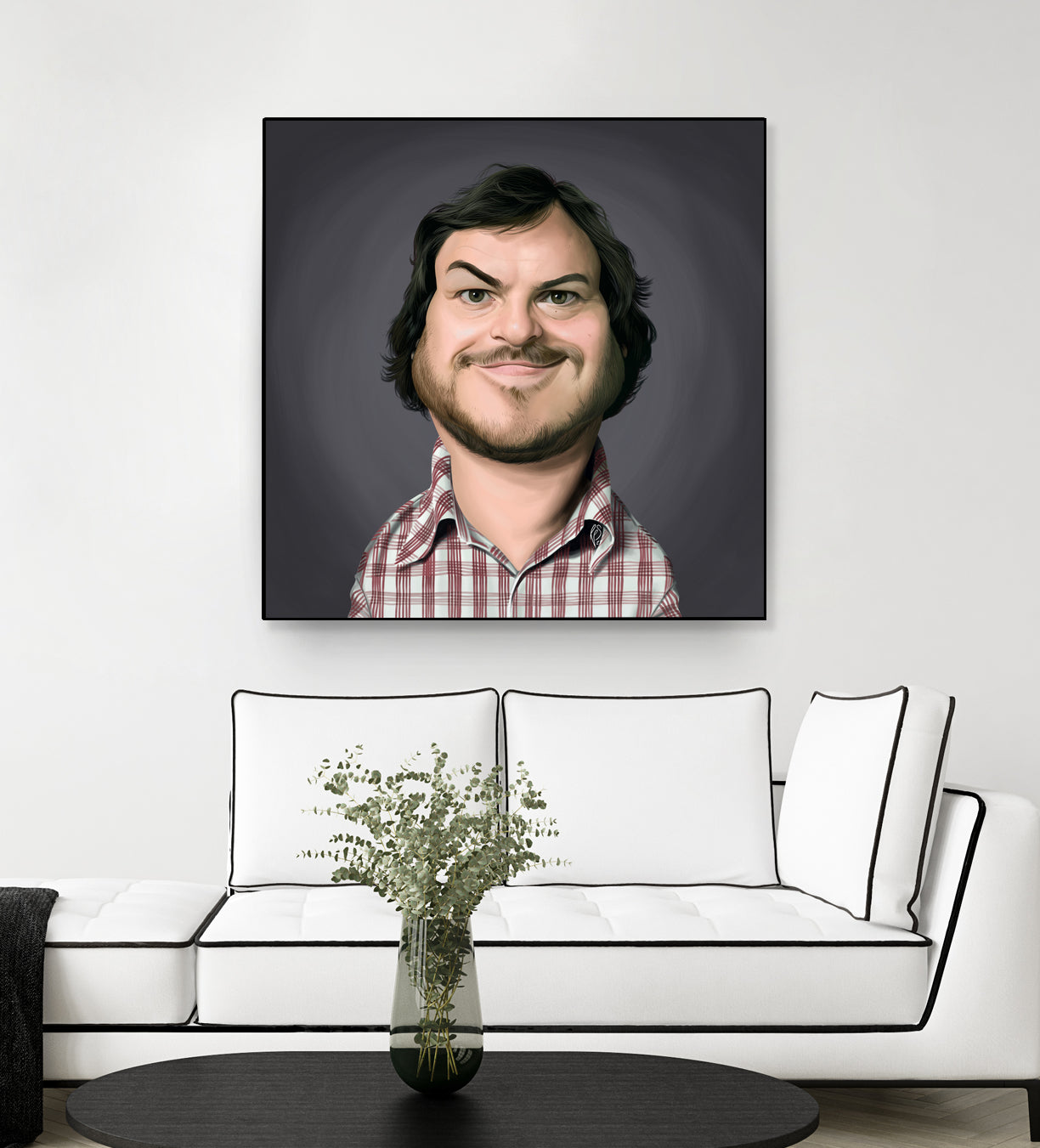 Jack Black by Rob Snow on GIANT ART - gray digital painting