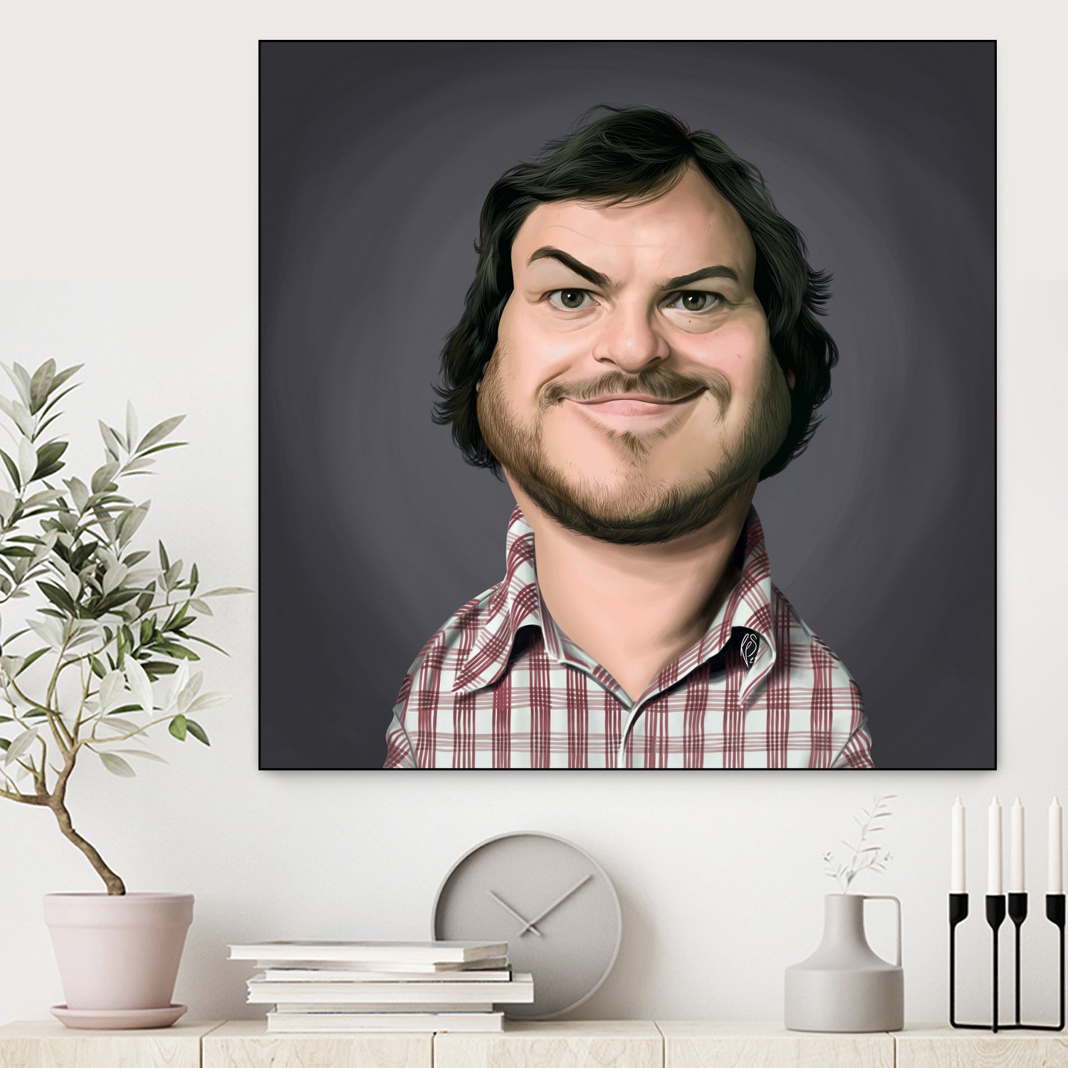 Jack Black by Rob Snow on GIANT ART - gray digital painting