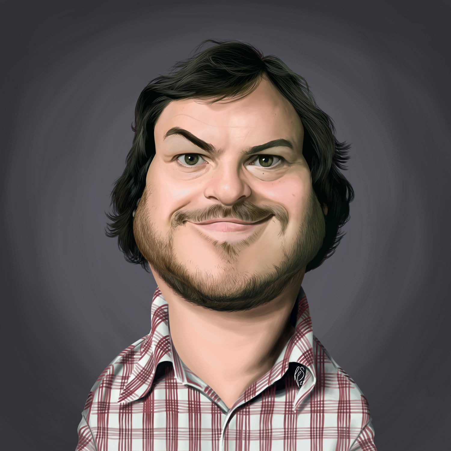 Jack Black by Rob Snow on GIANT ART - gray digital painting