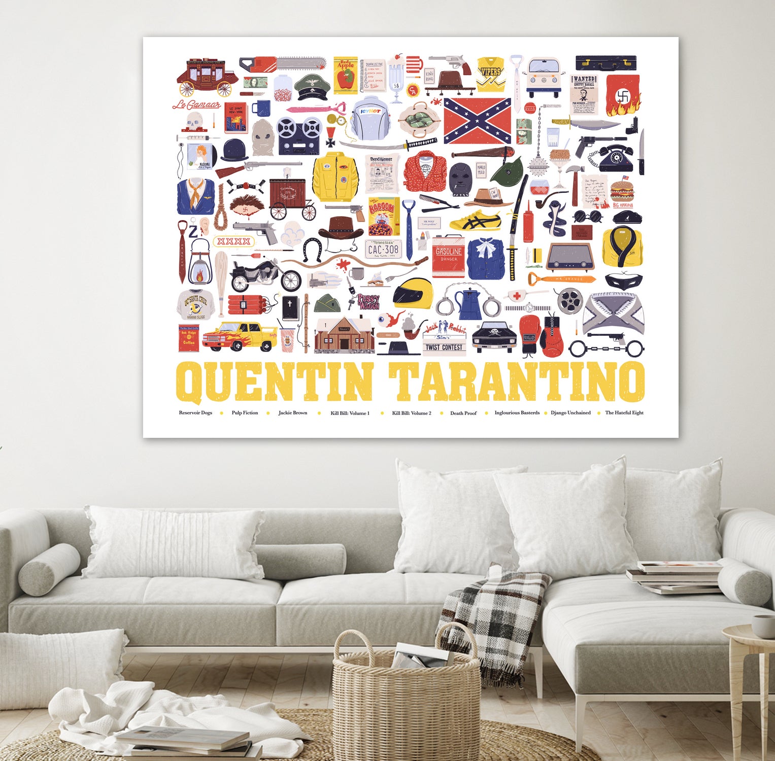 Quentin Tarantino by Maria Suarez-Inclan on GIANT ART - yellow digital drawing