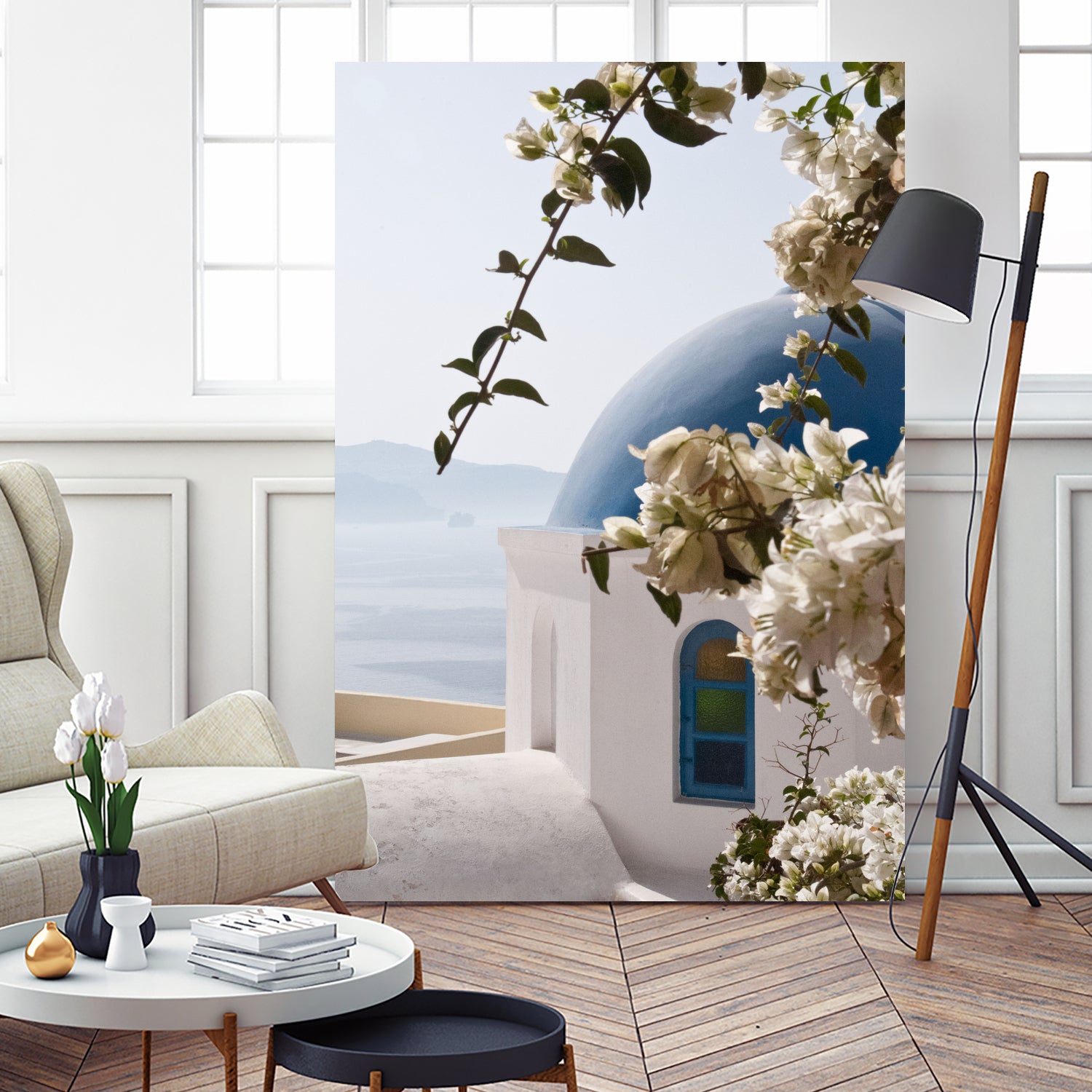 Santorini Oia #3 by Anita & Bella Jantz on GIANT ART - blue photo manipulation