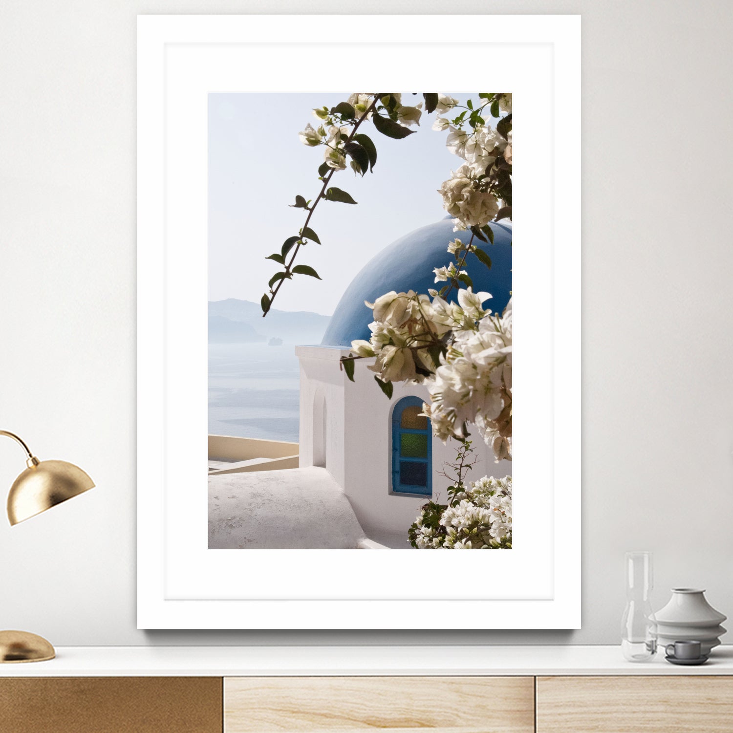 Santorini Oia #3 by Anita & Bella Jantz on GIANT ART - blue photo manipulation