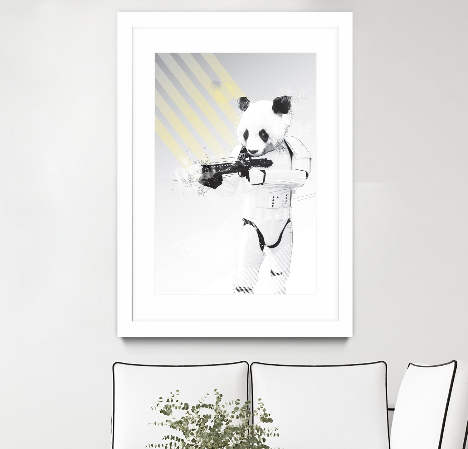 Stormtrooper Panda by Koen Cheung Mok on GIANT ART - white digital drawing