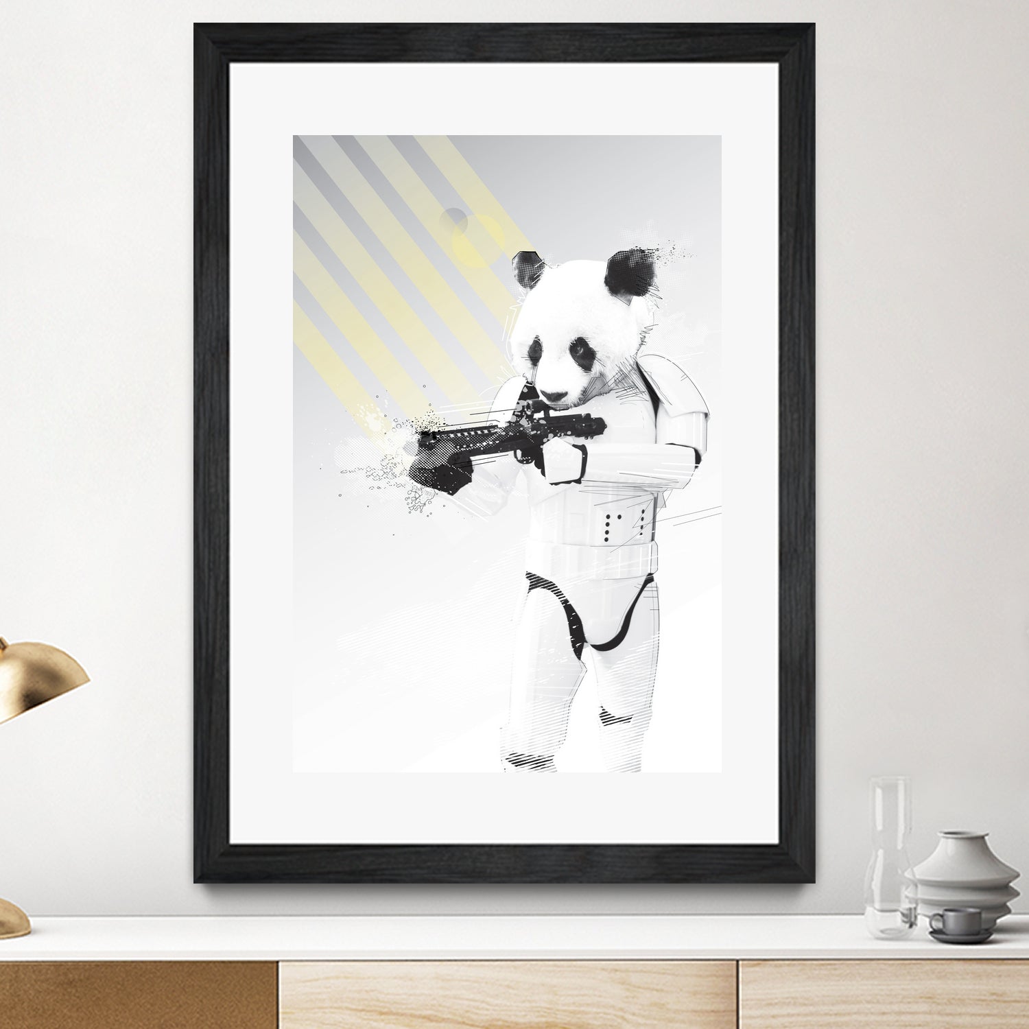 Stormtrooper Panda by Koen Cheung Mok on GIANT ART - white digital drawing