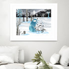 Snow Monster by Holly Hatam on GIANT ART - blue digital painting