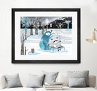 Snow Monster by Holly Hatam on GIANT ART - blue digital painting