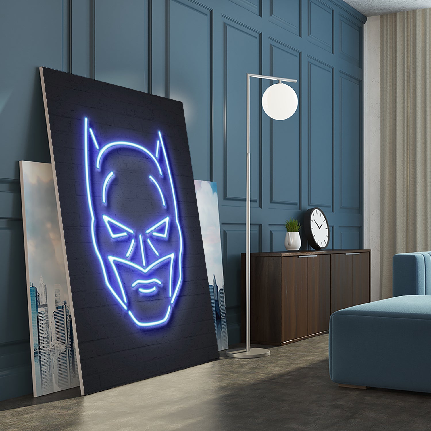 Batman by Octavian Mihai Mielu on GIANT ART - blue 3d art